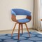 Armen Living Summer Mid-Century Chair in Blue Fabric with Walnut Wood Finish LCSUCHBLUE - alternate 8